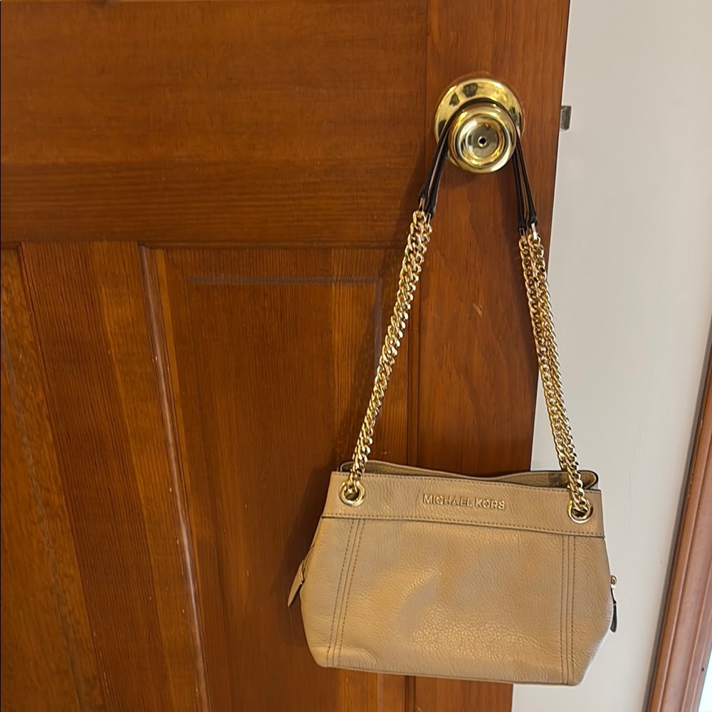 Michael Kors Tan Gold Shoulder Bag